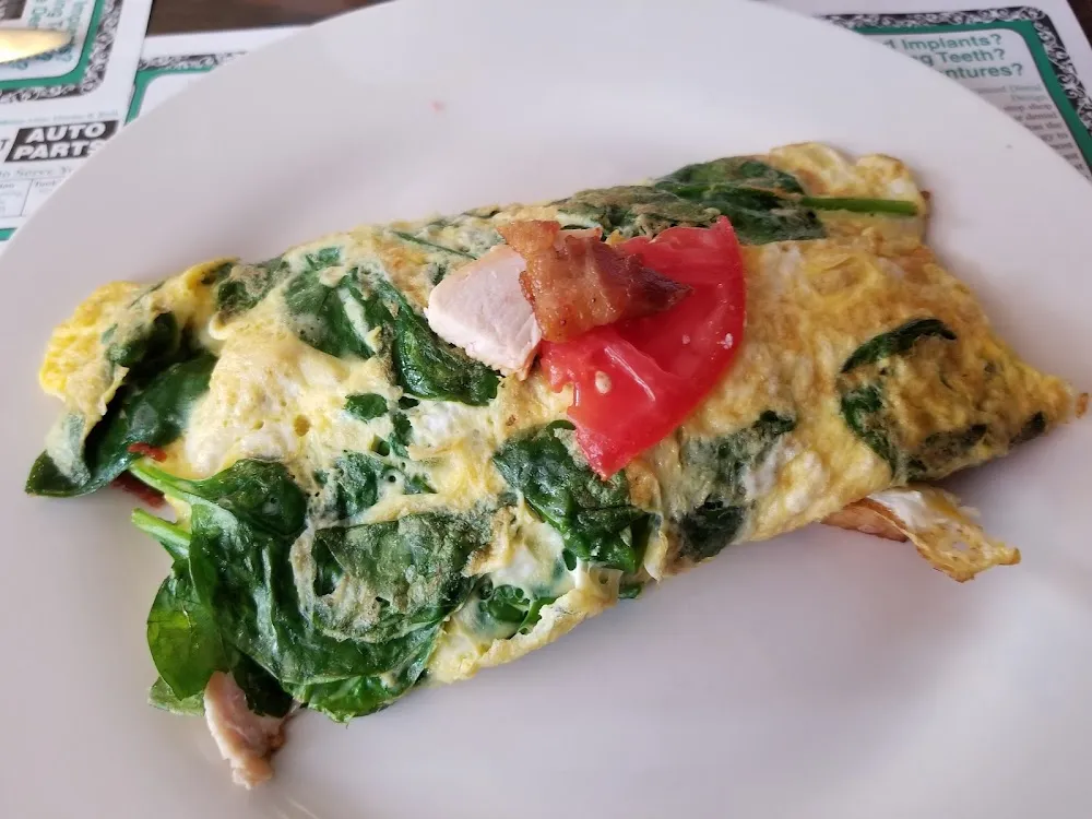 Spinach Cheddar and Tomato